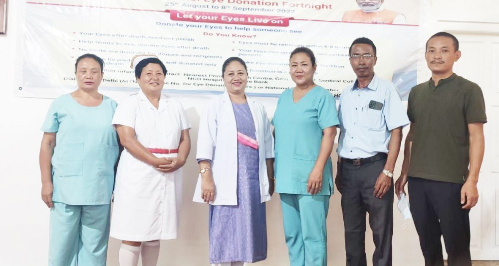 Some of the participants during the 37th National Eye Donation Fortnight (August 25 to September 8, 2022) at Chapel Hall, District Hospital Dimapur on August 31.